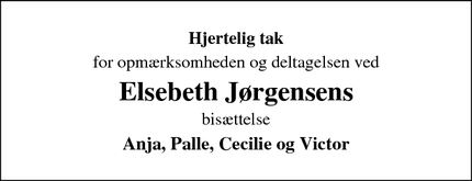 Taksigelsen for Elsebeth Jørgensens - Odense C