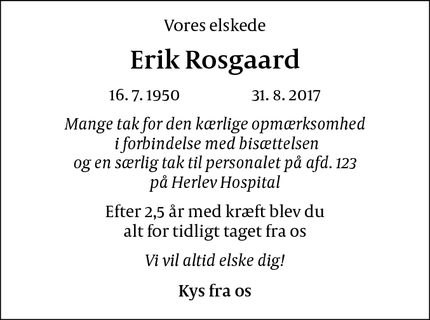 Taksigelsen for Erik Rosgaard - Albertslund