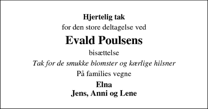 Taksigelsen for Evald Poulsen - Holstebro