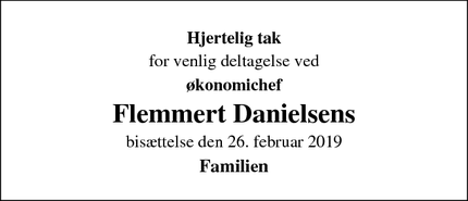 Taksigelsen for Flemmert Danielsens - Fredensborg