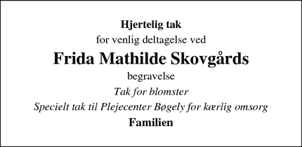 Taksigelsen for Frida Mathilde Skovgård - 7840