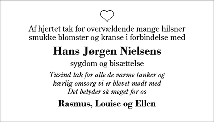Taksigelsen for Hans Jørgen Nielsens - Ikast