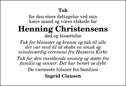 Taksigelsen for Henning Christensen - Aalborg