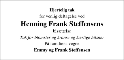 Taksigelsen for Henning Frank Steffensen - Assens