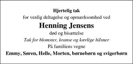 Taksigelsen for Henning Jensen - Middelfart