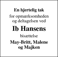 Taksigelsen for Ib Hansen - Kerteminde