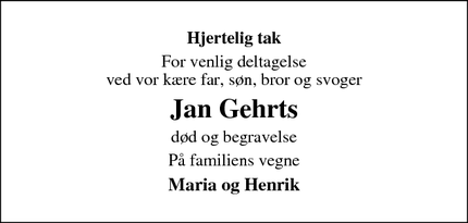 Taksigelsen for Jan Gehrt - Alslev Kro