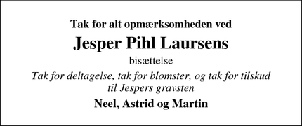 Taksigelsen for Jesper Pihl Laursen - Ebeltoft