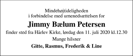Taksigelsen for Jimmy Bælum Petersen - Hårlev