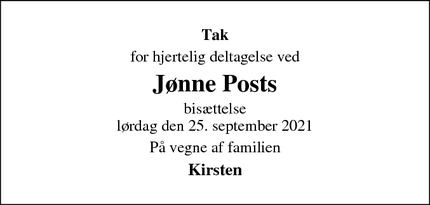Taksigelsen for Jønne Posts - Odense C