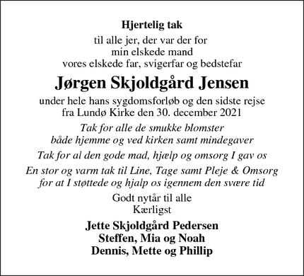 Taksigelsen for Jørgen Skjoldgård Jensen - Højslev
