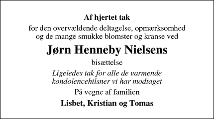 Taksigelsen for Jørn Henneby Nielsen - Nørre Lyndelse