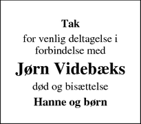 Taksigelsen for Jørn Videbæks  - Haderslev