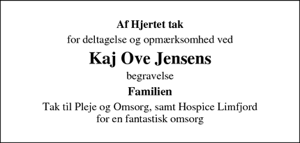 Taksigelsen for Kaj Ove Jensen - Spøttrup