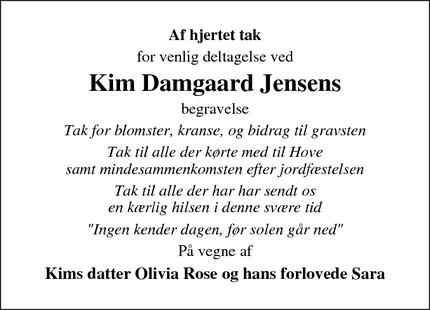 Taksigelsen for Kim Damgaard Jensens - Lemvig
