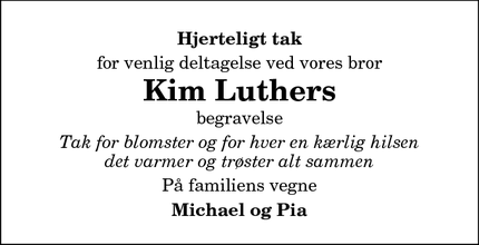 Taksigelsen for Kim Luther - Hirtshals
