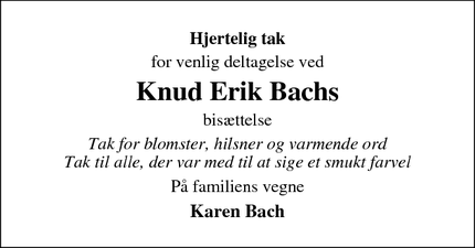 Taksigelsen for Knud Erik Bach - Bjerringbro
