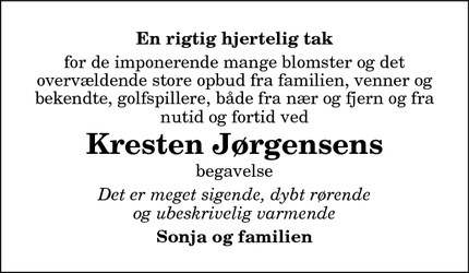 Taksigelsen for Kresten Jørgensen - Vennebjerg