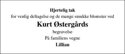 Taksigelsen for Kurt Østergård - Mern