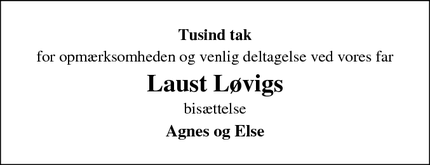 Taksigelsen for Laust Løvig - Holstebro