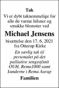 Taksigelsen for Michael Jensens - Otterup
