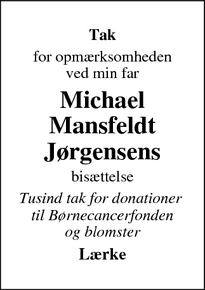 Taksigelsen for Michael Mansfeldt Jørgensens - Hundested