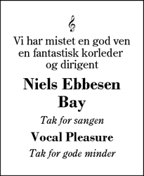 Dødsannoncen for Niels Ebbesen Bay - Herning