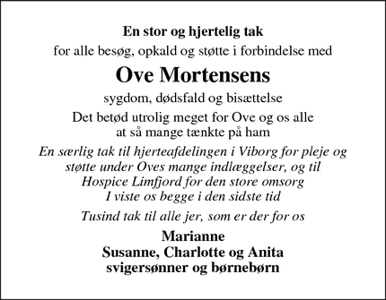 Taksigelsen for Ove Mortensen - Skive