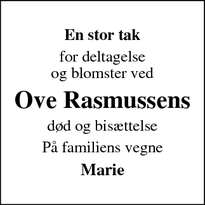Taksigelsen for Ove Rasmussens - Horsens