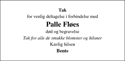 Taksigelsen for Palle Fløes - Ikast