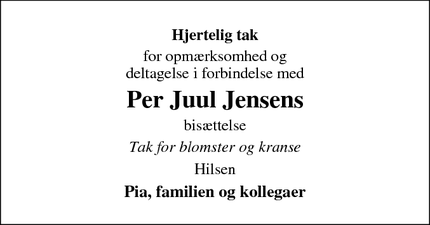 Taksigelsen for Per Juul Jensen - Randers