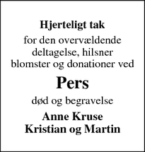 Taksigelsen for Pers - Kolding