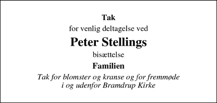 Taksigelsen for Peter Stellings - Kolding