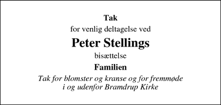 Taksigelsen for Peter Stellings - Kolding