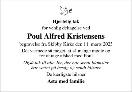 Taksigelsen for Poul Alfred Kristensen - Skibby 