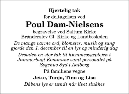 Taksigelsen for Poul Dam-Nielsens - Malmö