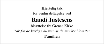 Taksigelsen for Randi Justesen - Grenaa
