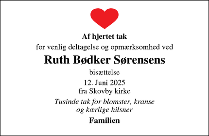 Taksigelsen for Ruth Bødker Sørensen - 8464 Galten