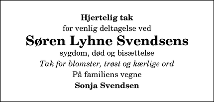 Taksigelsen for Søren Lyhne Svendsen - Hjørring