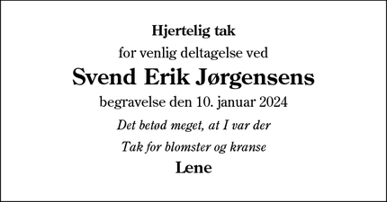 Taksigelsen for Svend Erik Jørgensen - Esbjerg