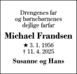 Dødsannoncen for Michael Frandsen - Herning