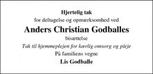 Dødsannoncen for Anders Christian Godballe - Odense S