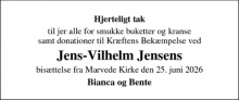Dødsannoncen for Jens-Vilhelm Jensen -  Næstved.