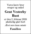 Dødsannoncen for Gent Vesterby Bust - Sunds