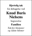 Dødsannoncen for Knud Buris Nielsen - Odense Odense C