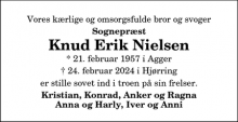 Dødsannoncen for Knud Erik Nielsen - Hjørring