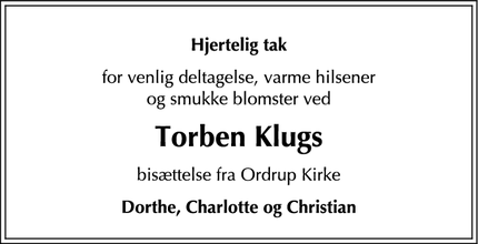 Taksigelsen for Torben Klug - Kgs. Lyngby