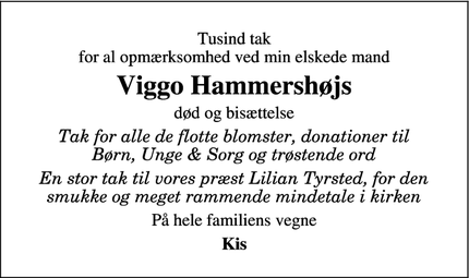 Taksigelsen for Viggo Hammershøjs - Grindsted